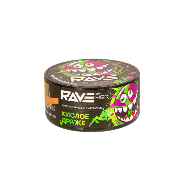 Табак Rave By Hqd Кислое Драже  25 грамм в Турции