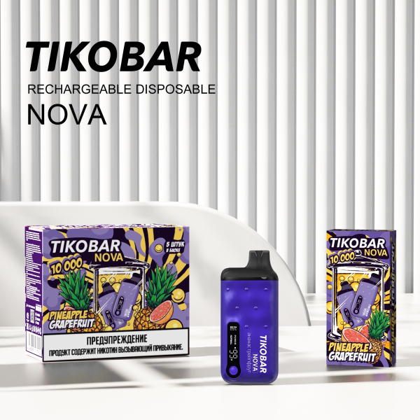 Электронка Tikobar Nova Ананас Грейпфрут 10000 Затяжек в Турции