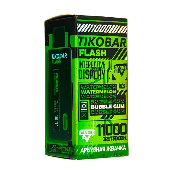Электронка Tikobar Flash Арбузная Жвачка 11000 Затяжек в Турции