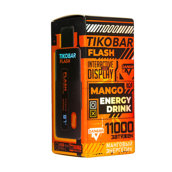 Электронка Tikobar Flash Манговый Энергетик 11000 Затяжек в Турции