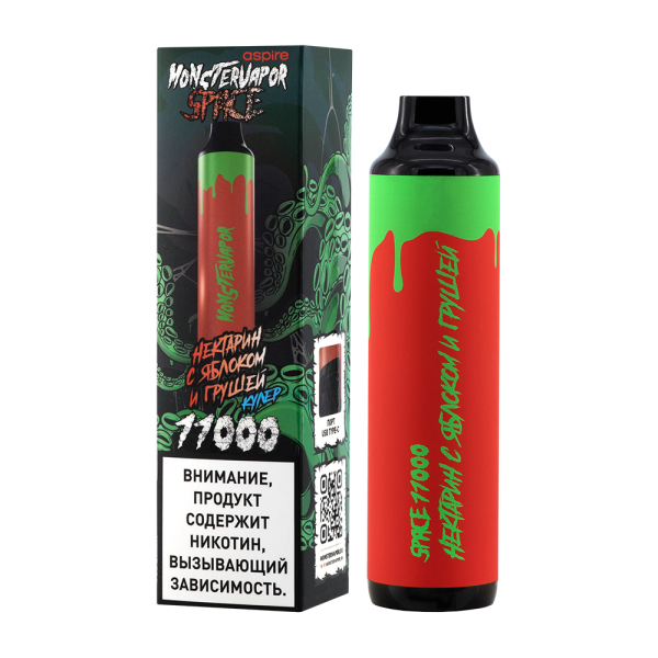 Электронка Monstervapor Space Нектарин Яблоко И Груша (11000 Затяжек) в Турции
