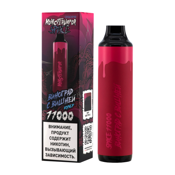 Электронка Monstervapor Space Виноград И Вишня (11000 Затяжек) в Турции