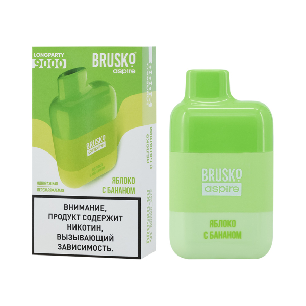 Электронка Brusko Longparty Яблоко И Банан (9000 Затяжек) в Турции