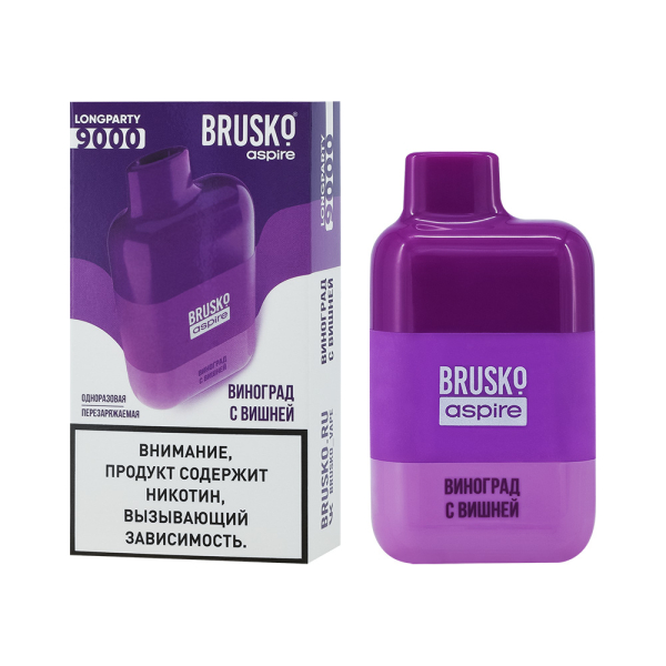 Электронка Brusko Longparty Виноград И Вишня (9000 Затяжек) в Турции