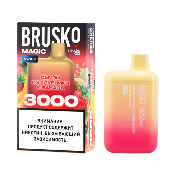 Электронка Brusko Magic Смузи Из Клубники И Банана (3000 Затяжек) в Турции