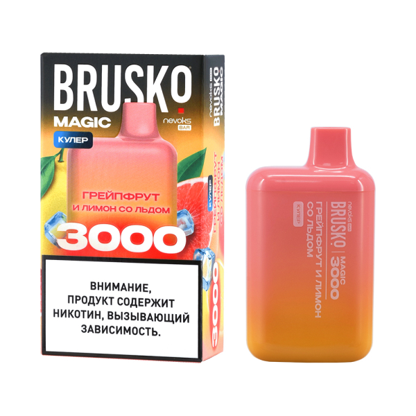 Электронка Brusko Magic Грейпфрут И Лимон Со Льдом (3000 Затяжек) в Турции