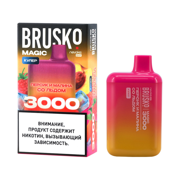 Электронка Brusko Magic Персик И Малина Со Льдом (3000 Затяжек) в Турции
