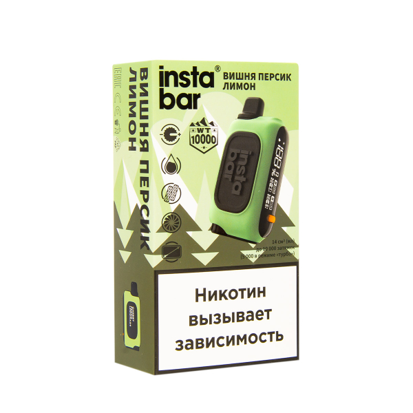 Электронка Plonq Instabar Вишня Персик Лимон (10000 Затяжек) 20 Мг в Турции