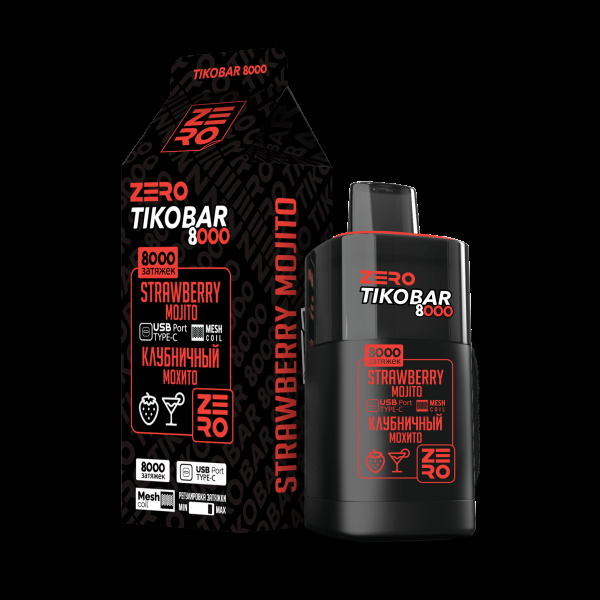 Электронка Tikobar Zero Клубничный Мохито 8000 Затяжек в Турции