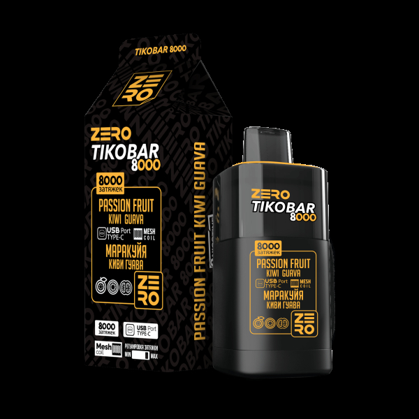 Электронка Tikobar Zero Маракуйя Киви Гуава 8000 Затяжек в Турции