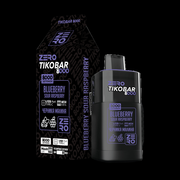 Электронка Tikobar Zero Черника Малина 8000 Затяжек в Турции