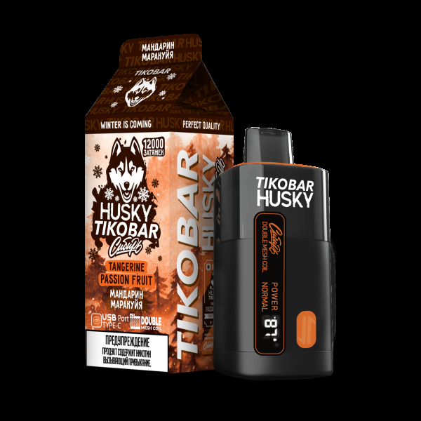 Электронка Tikobar Husky Сибирь Мандарин Маракуйя 12000 Затяжек в Турции