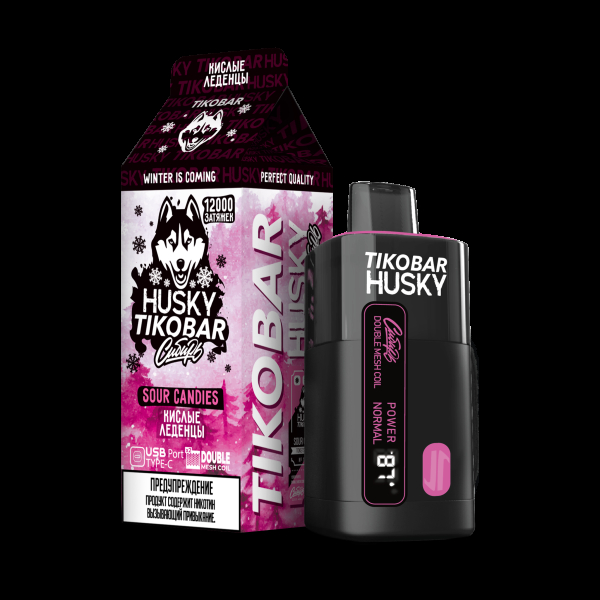 Электронка Tikobar Husky Сибирь Кислые Леденцы 12000 Затяжек в Турции