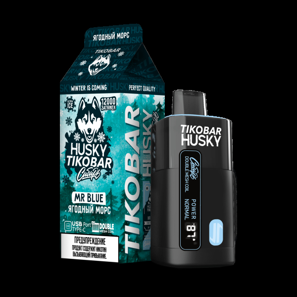 Электронка Tikobar Husky Сибирь Ягодный Морс 12000 Затяжек в Турции