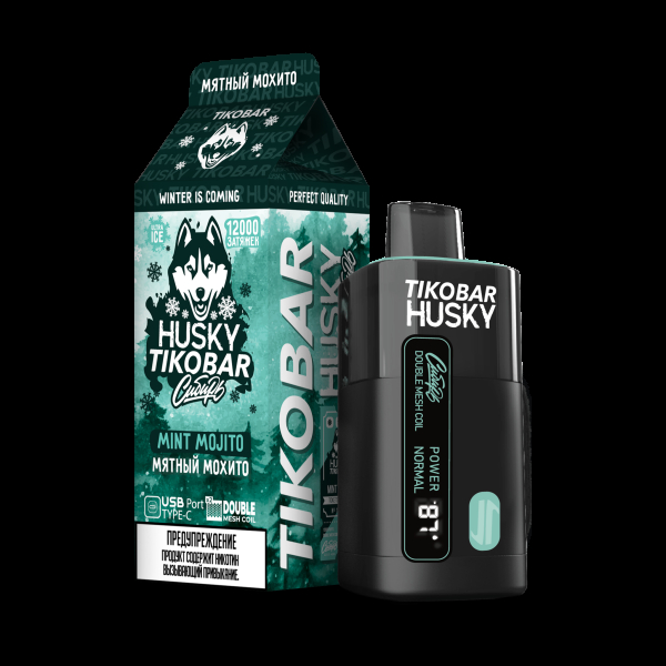Электронка Tikobar Husky Сибирь Мятный Мохито 12000 Затяжек в Турции