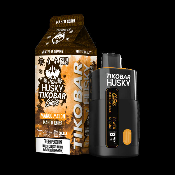 Электронка Tikobar Husky Сибирь Манго Дыня 12000 Затяжек в Турции