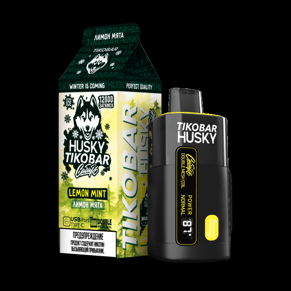 Электронка Tikobar Husky Сибирь Лимон Мята 12000 Затяжек в Турции