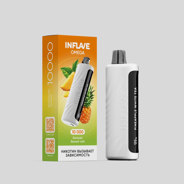 Электронка Inflave Omega Ананас Белый Чай (10000 Затяжек) в Турции