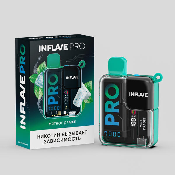 Электронка Inflave Pro Мятное Драже (7000 Затяжек) в Турции