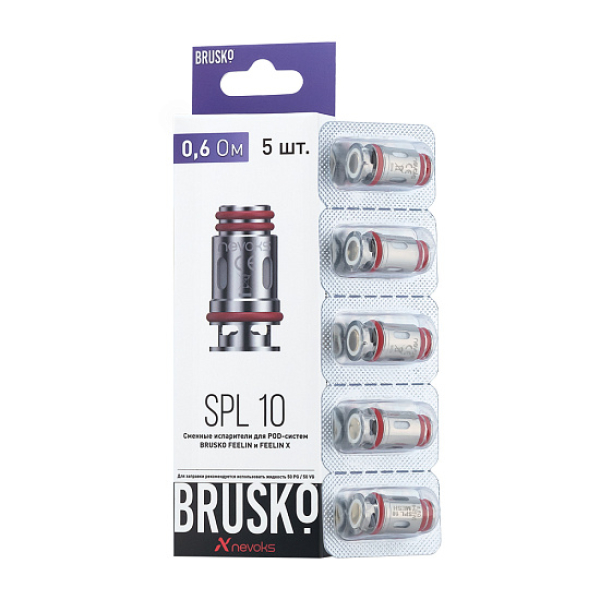 Испаритель Brusko Feelin Spl-10, 0.6 Ом, Упак. 5 Шт в Турции