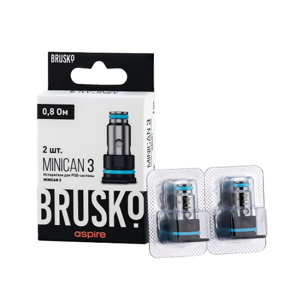 Испаритель Brusko Minican, 3, Af Mesh Coil, 0.8 Ом, Упак. 2 Шт в Турции