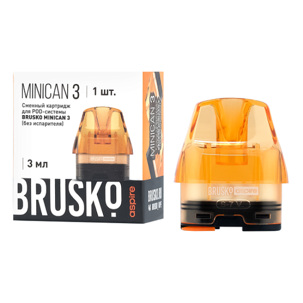 Сменный Картридж Brusko Minican 3, (Оранжевый), 3 Мл, Упак. 1 Шт в Турции