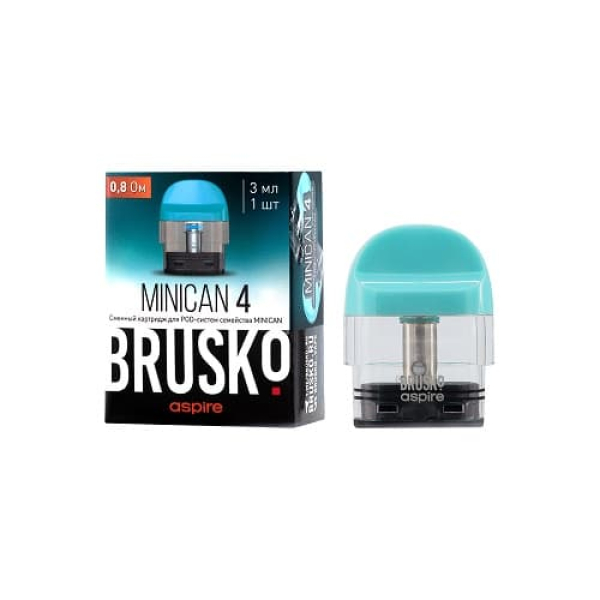 Сменный Картридж Brusko Minican 4 (3Мл) 0,8 Ом, Упак. 1 Шт голубой в Турции