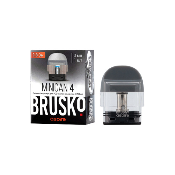 Сменный Картридж Brusko Minican 4 (3Мл) 0,8 Ом, Упак. 1 Шт серый в Турции