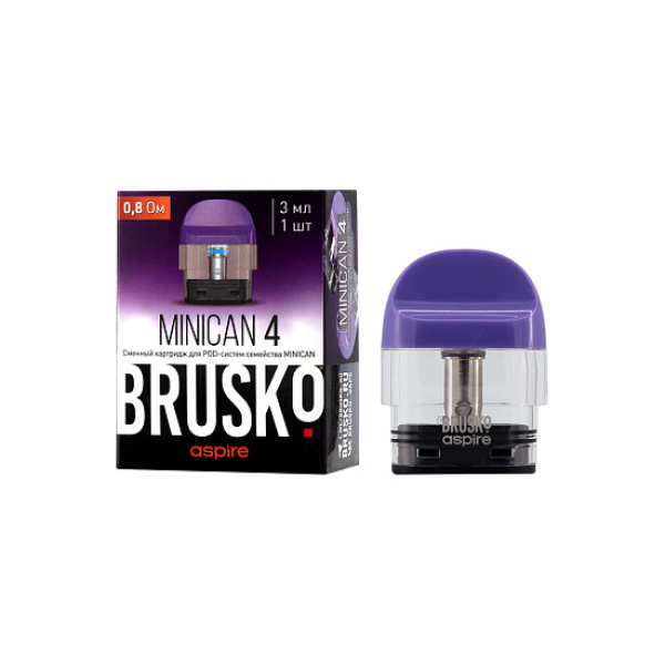 Сменный Картридж Brusko Minican 4 (3Мл) 0,8 Ом, Упак. 1 Шт синий в Турции