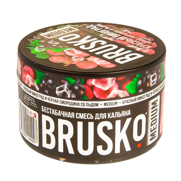 Смесь Brusko Medium Красный Виноград И Чёрная Смородина Со Льдом  250 гр в Турции