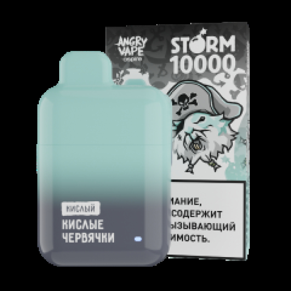 Электронка Angry Vape  Storm Кислые Червячки 10000 затяжек в Турции