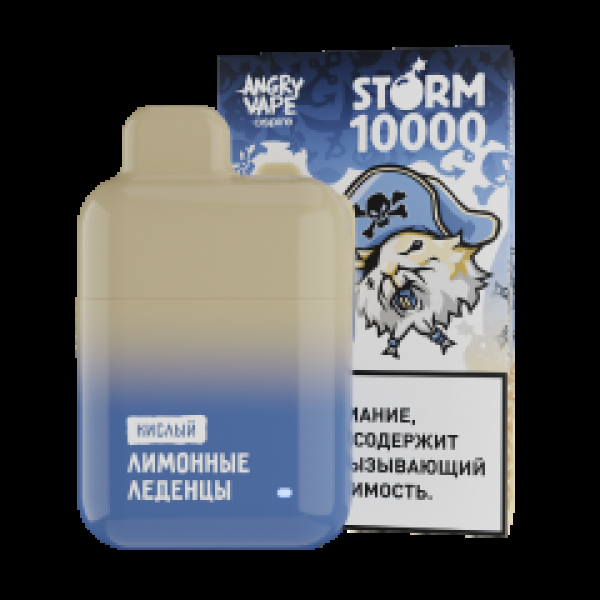 Электронка Angry Vape  Storm Лимонные Леденцы 10000 затяжек в Турции