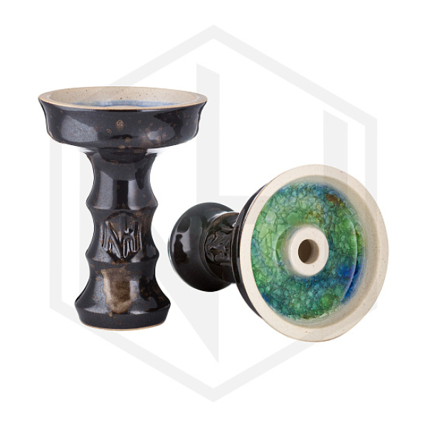 Чаша Nejn Lotus Glaze Black Черная для кальяна в Турции