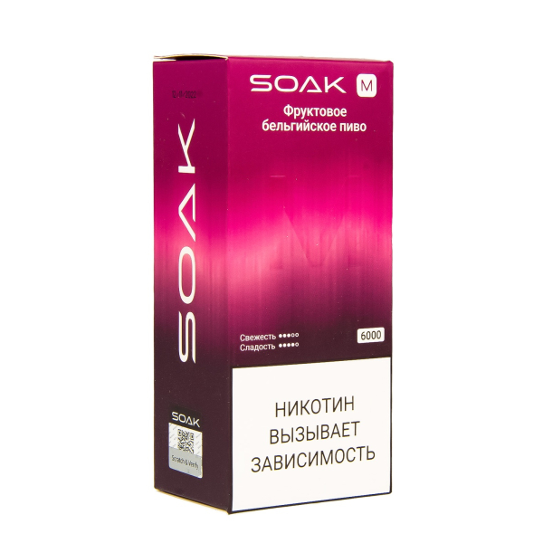 ЭСДН SOAK M Fruit Belgian Beer 6000 тяг в Турции