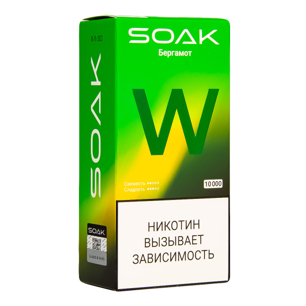 Электронная сигарета Soak W Бергамот 10000 в Турции