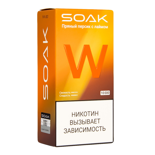 Электронная сигарета Soak W Пряный Персик С Лаймом 10000 в Турции