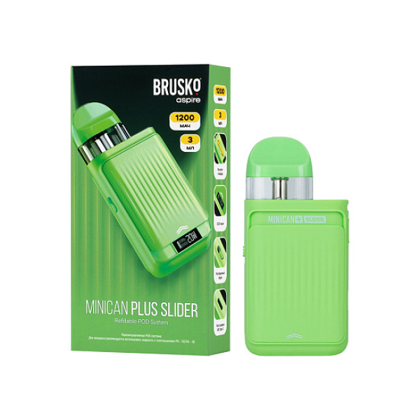 POD-система Brusko Minican Plus Slider Зелёный в Турции