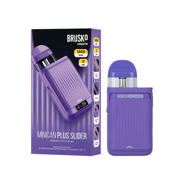 POD-система Brusko Minican Plus Slider Фиолетовый в Турции
