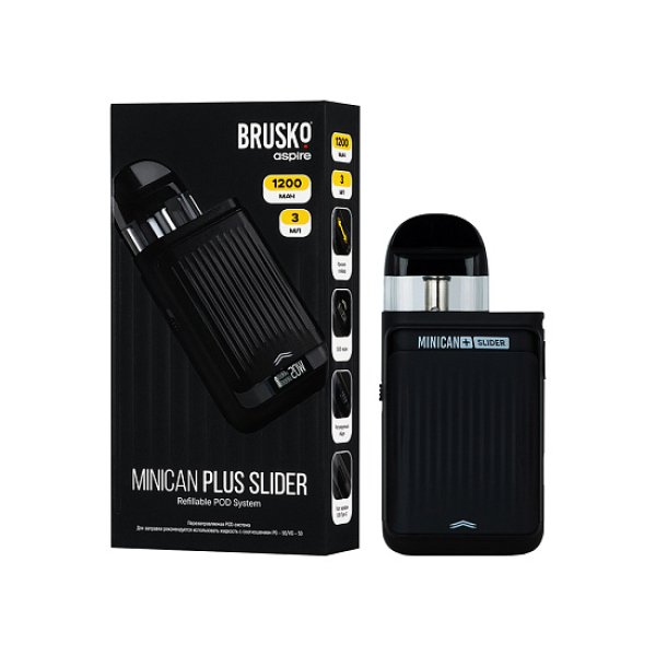 POD-система Brusko Minican Plus Slider Чёрный в Турции