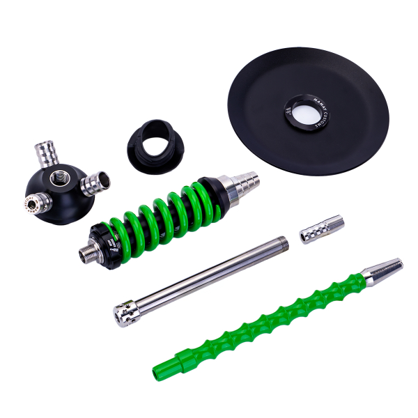 Кальян Mamay Customs Coilover Micro Чёрно Зелёный в Турции
