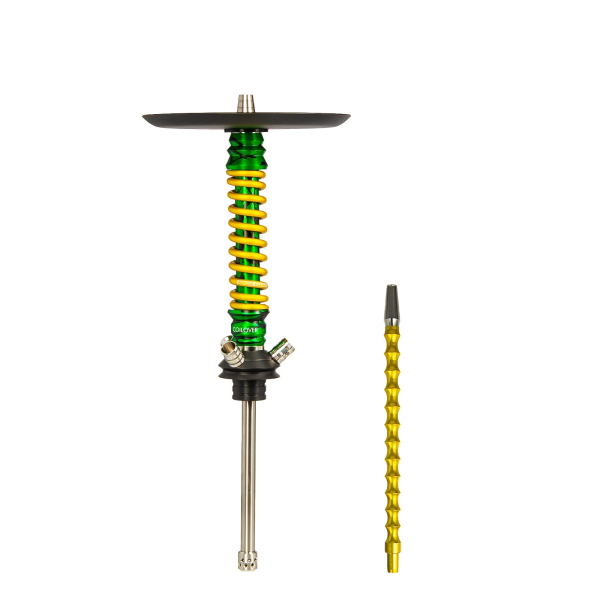 Кальян Mamay Customs Coilovers Mini Зелёный Сплеш Золотой в Турции