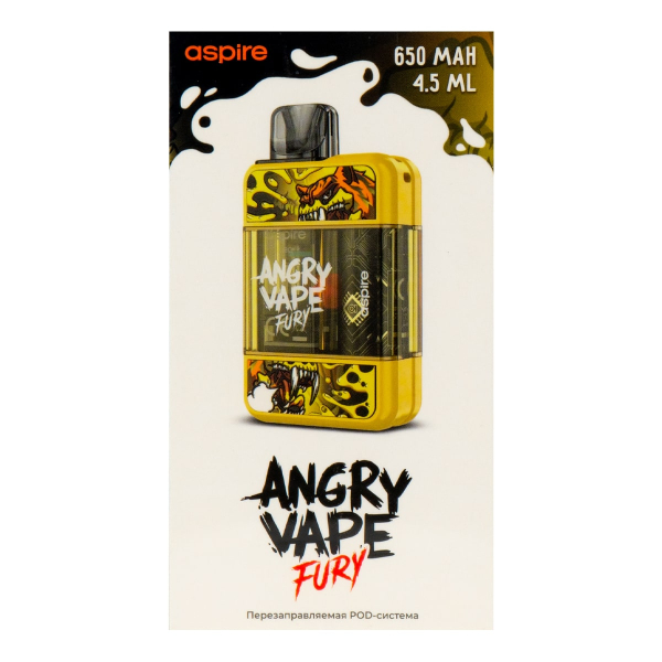 POD-система Brusko Angry Vape Fury 650 Mah Жёлтый в Турции