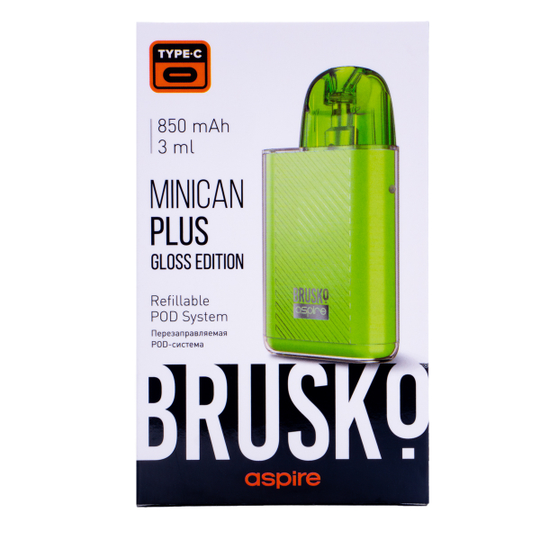 POD-система Brusko Minican Plus Gloss Edition Зелёный в Турции