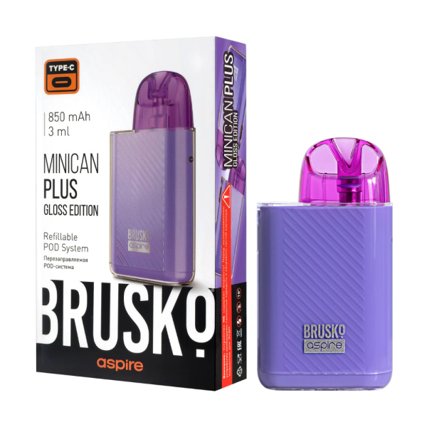 POD-система Brusko Minican Plus Gloss Edition Фиолетовый в Турции