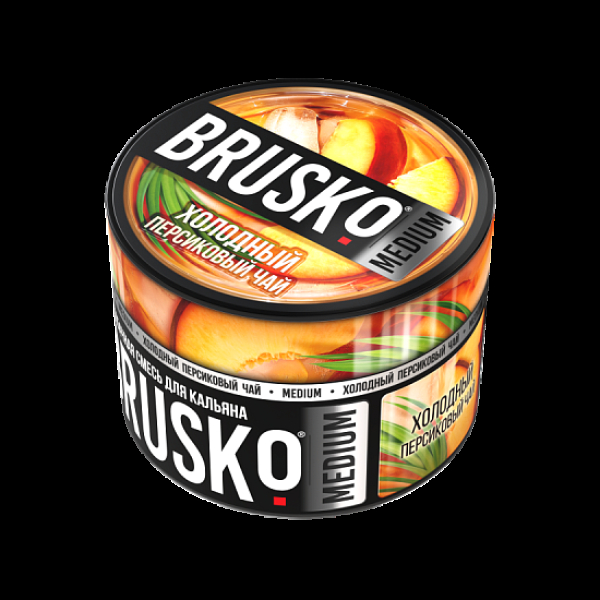 Бестабачная смесь Brusko Холодный Персиковый Чай Medium 50 грамм в Турции