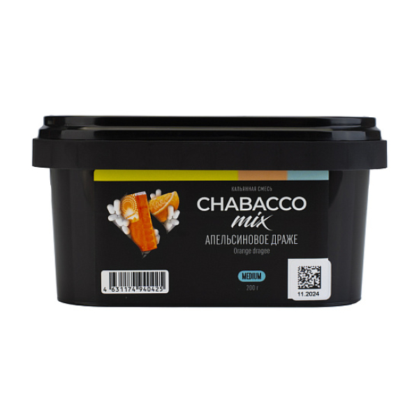 Бестабачная смесь Chabacco Mix Orange Dragee Апельсиновое Драже  Medium 200 грамм в Турции