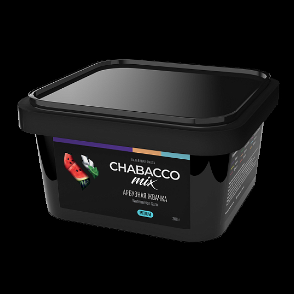 Бестабачная смесь Chabacco Mix Watermelon Gum Арбузная Жвачка  Medium 200 грамм в Турции