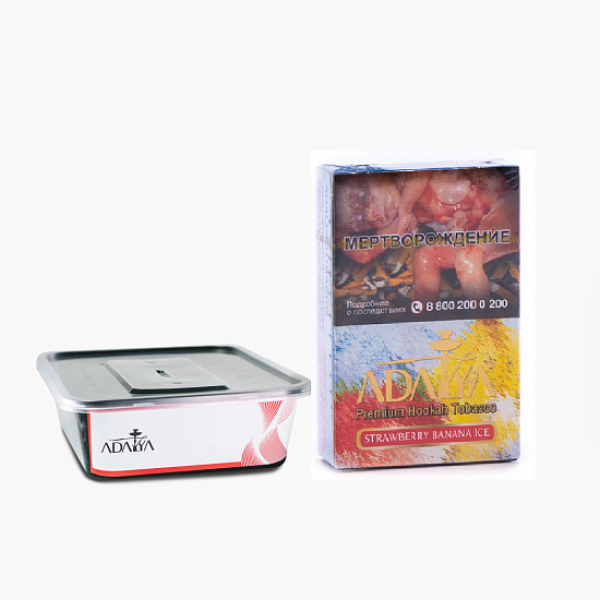 Табак Adalya Strawberry Banana Ice Клубника Банан Лёд 200 грамм в Турции