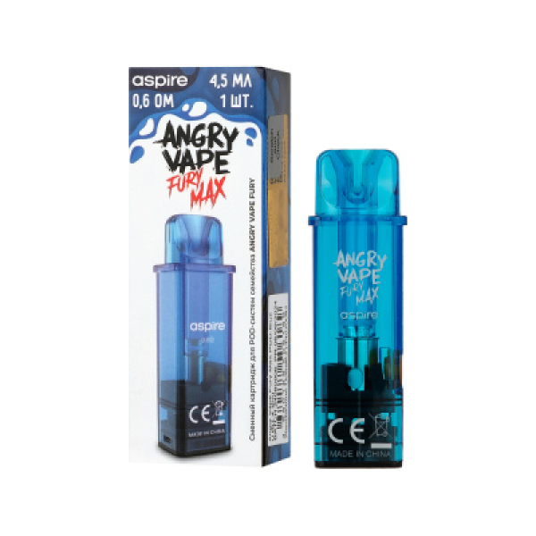 Картридж Angry Vape Fury Max Синий 45 мл 0.6 Ом ( 1 шт.) в Турции