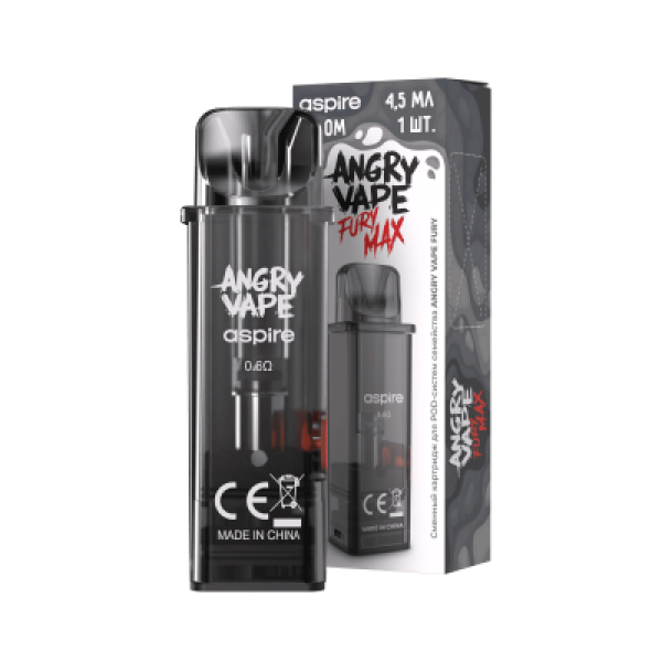 Картридж Angry Vape Fury Max Чёрный 45 мл 0.6 Ом ( 1 шт.) в Турции